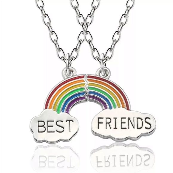 Other - Best Friends Necklaces Enamel Puzzle Rainbow